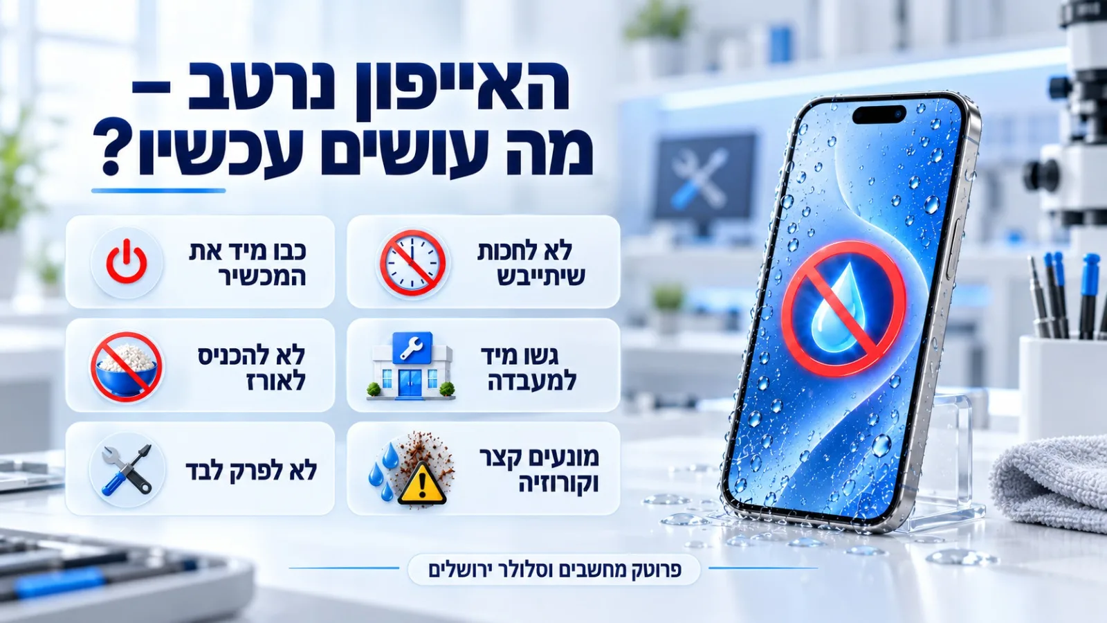 מה עושים עם אייפון שנרטב